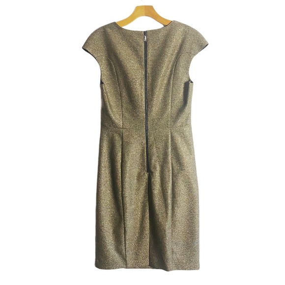 Black Halo Gold & Black Lined Dress NWT SZ10 - Picture 5 of 7